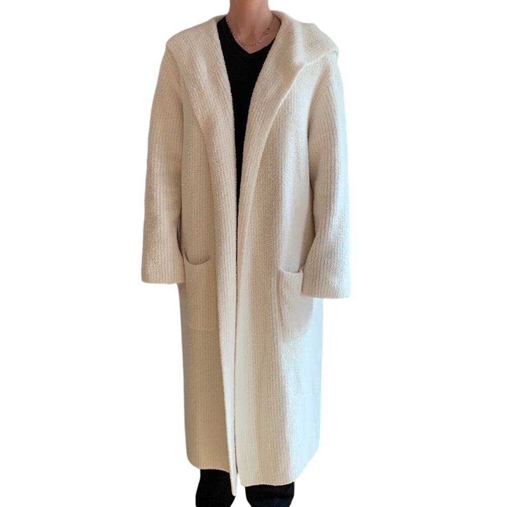 Barefoot Dreams CozyChic Ribbed Hooded Robe size 2